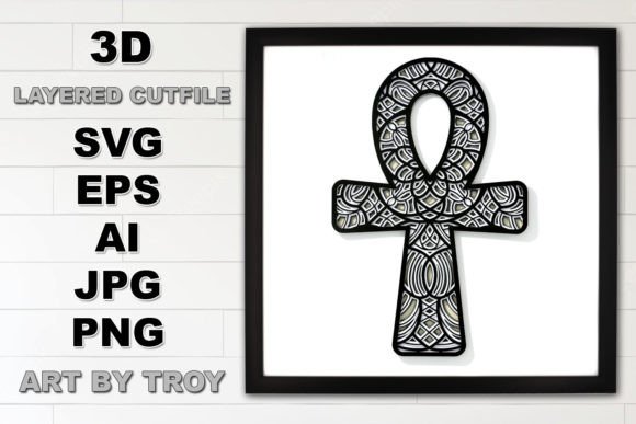 3D Ankh Mandala Layered SVG Cut File Review