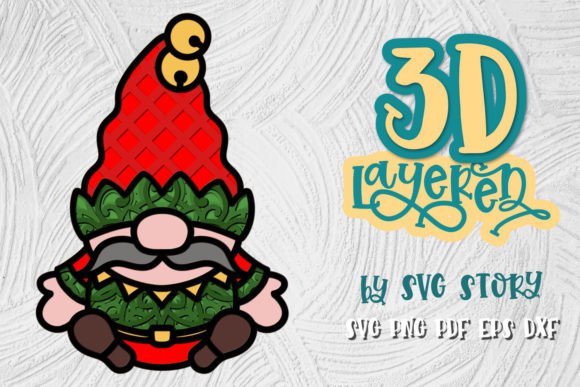 3D Christmas Gnome 01: A 3D SVG Review