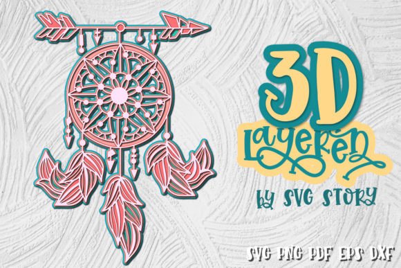 3D Dreamcatcher Mandala 14 SVG Design Review