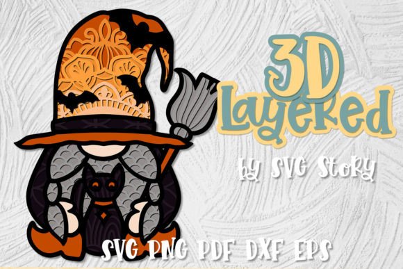 3D Halloween Gnome with Cat Design: 3D SVG Shapes Review