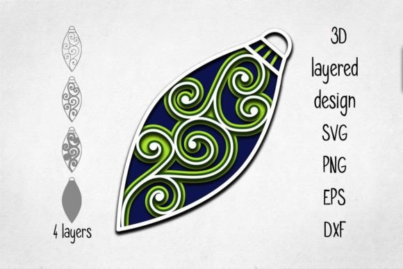 3D Layered Christmas Ornament: A 3D SVG Review