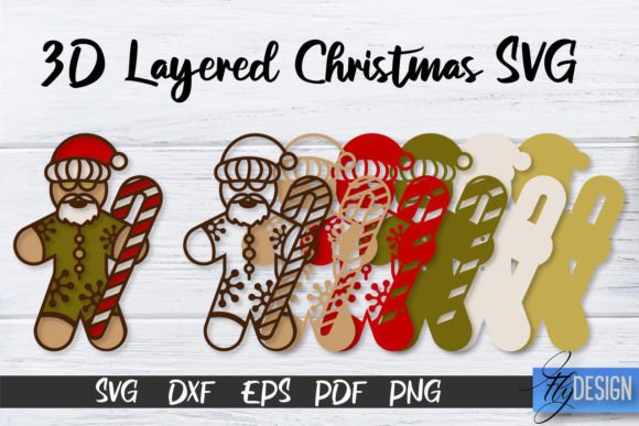 3D Layered Christmas SVG for Crafts & Graphics Projects