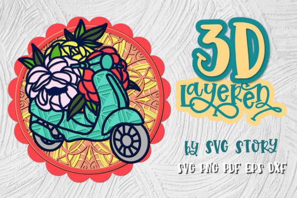 3D Layered Easter Design Scooter SVG Review
