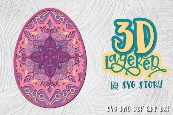 3D Layered Easter Egg 05: Laser Cutting & Spring Easter Design