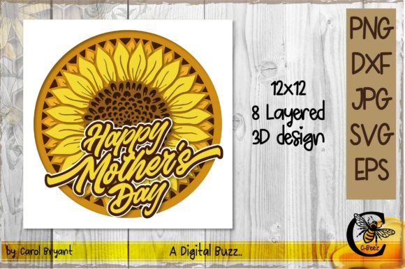 3D Layered Mother's Day Design for Shadow Boxes