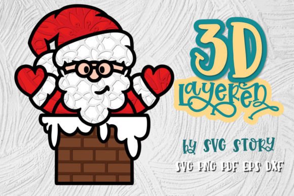 3D Layered Santa 01 Christmas Design Review