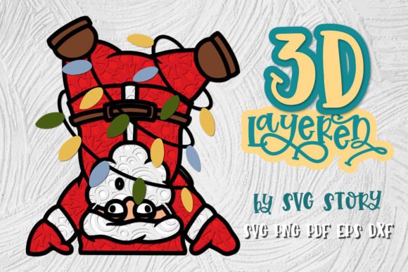 3D Layered Santa 02: A Christmas 3D SVG Review