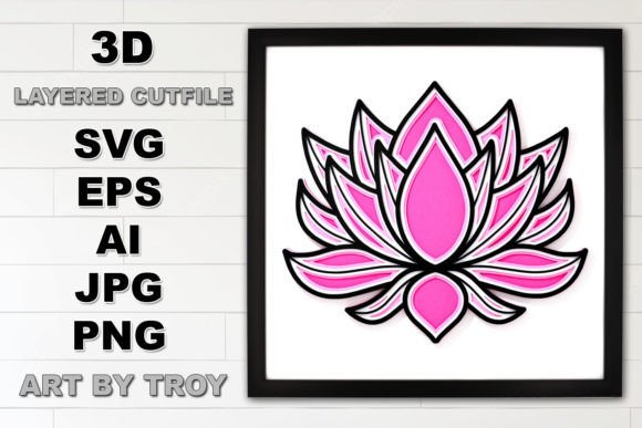 3D Lotus Flower Layered SVG Cut File Review