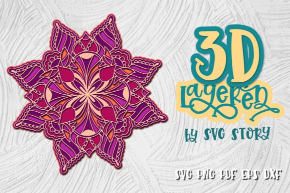 3D Mandala 15 SVG Design Yoga Review for Crafters
