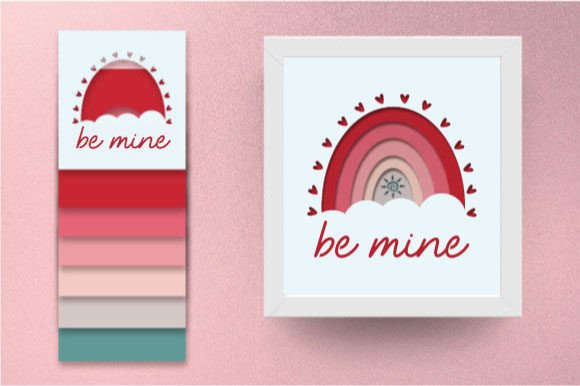 Boho Rainbow Shadow Box Design: 3D SVG Review