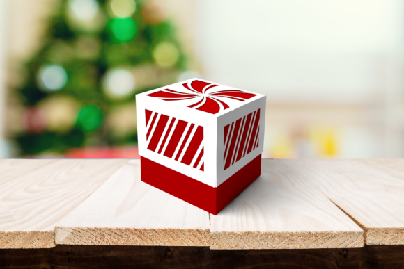 Candy Cane Stripe Cube Box SVG Review