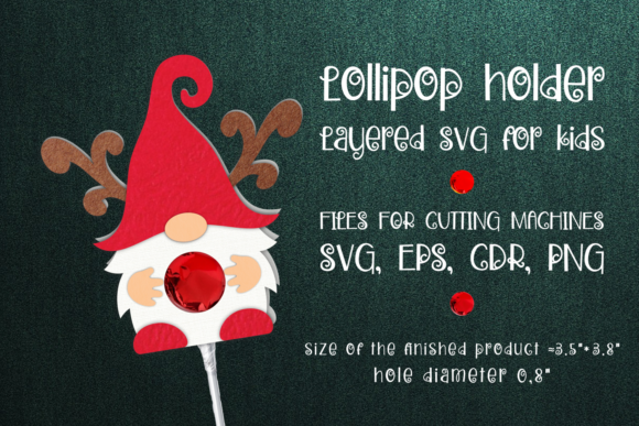 Christmas Gnome Lollipop Holder 3D SVG Review