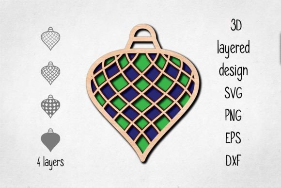 Christmas Ornament 3D Layered Cut File Review