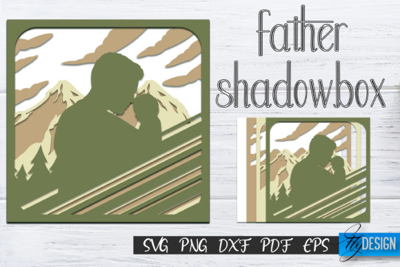 Father's Day Shadow Box SVG for Crafts