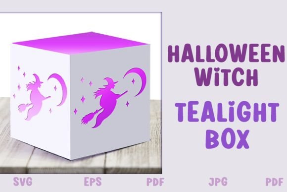 Halloween Tealight Box 3D SVG for Shadow Boxes