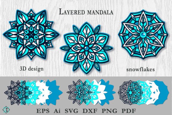 Layered Mandala Snowflakes 3D Design SVG Review