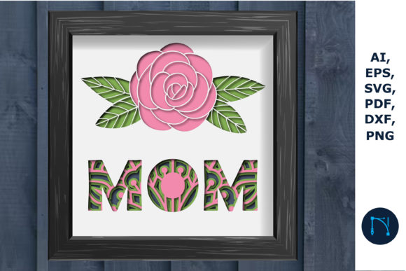 Motherβs Day Shadow Box SVG: 3D Design Review