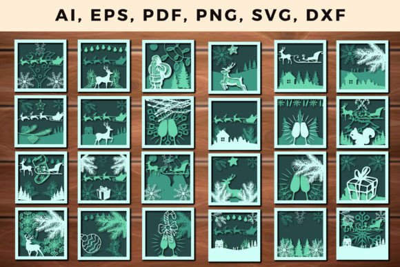 Multilayer Christmas Design 3d SVG File Review